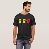 Soccer Yellow Red Kaart Referee Funny Sports T-shirt (Voorkant volledig)