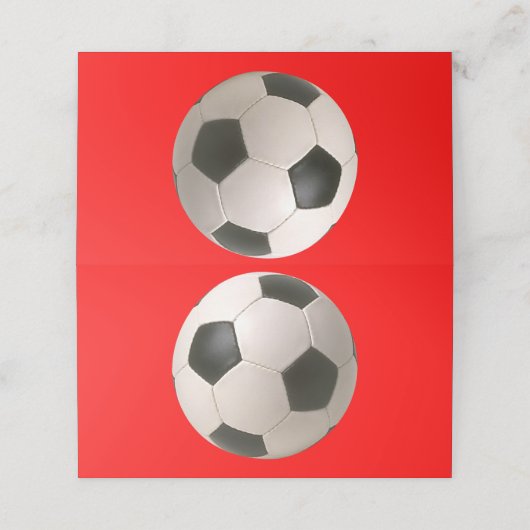 Soccerball Plaatskaartje (Buitenkant ongevouwen)