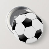 Soccerball Ronde Button 7,6 Cm (Voorkant /achterkant)