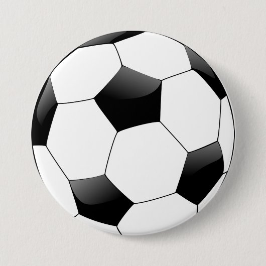 Soccerball Ronde Button 7,6 Cm (Voorkant)