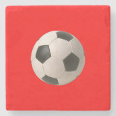 Soccerball Stenen Onderzetter (Voorkant)