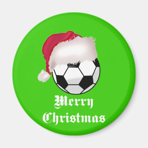 SoccerChick Merry Kerstmis Magneet