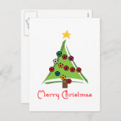 SoccerChickChristmasTree Feestdagenkaart (Voorkant / Achterkant)