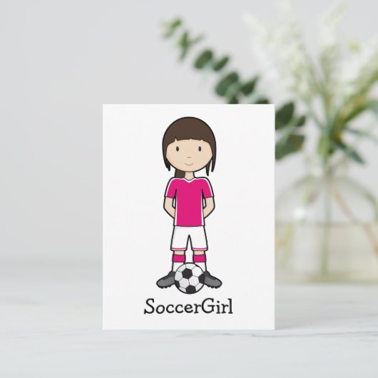 SoccerGirl Briefkaart (Staand voorkant)