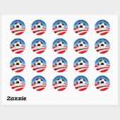 SoccerMamaforObama Ronde Sticker (Vel)