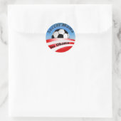 SoccerMamaforObama Ronde Sticker (Tas)