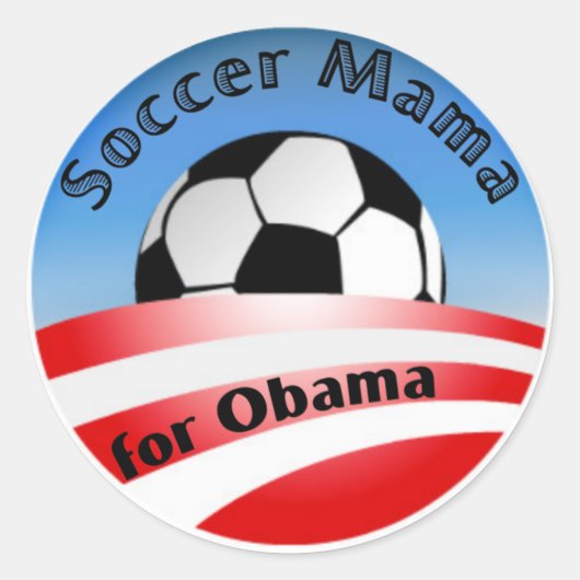 SoccerMamaforObama Ronde Sticker (Voorkant)