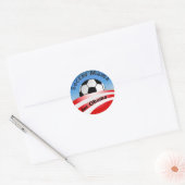 SoccerMamaforObama Ronde Sticker (Envelop)