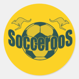 Socceroos wereldvoetbal Roos logo geschenken Ronde Sticker