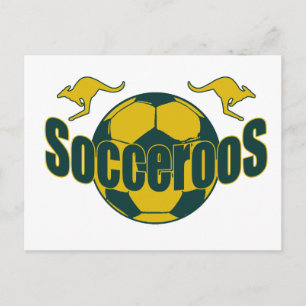 Socceroos wereldvoetbal Roos logo giften Briefkaart