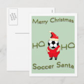 Soccersanta-briefkaart Feestdagenkaart (Voorkant / Achterkant)