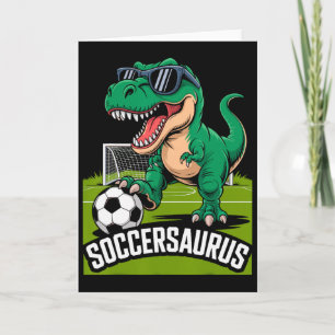 Soccersaurus Dinosaur T-rex Voetbal Keeper Speler  Kaart