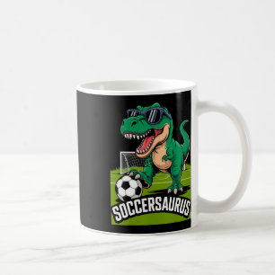 Soccersaurus Dinosaur T-rex Voetbal Keeper Speler  Koffiemok