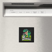Soccersaurus Dinosaur T-rex Voetbal Keeper Speler Magneet (Insitu (Vaatwasser))