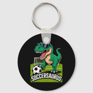 Soccersaurus Dinosaur T-rex Voetbal Keeper Speler  Sleutelhanger