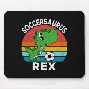 Soccersaurus Rex Voetbal Dinosaur Voor Jongens Kin Muismat