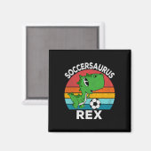 Soccersaurus Rex Voetbal Dinosaurus Voor Jongens K Magneet (Voorkant / Achterkant)