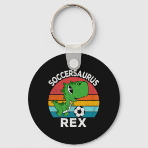 Soccersaurus Rex Voetbal Dinosaurus Voor Jongens K Sleutelhanger
