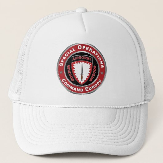 SOCEUR Special Operations Command Europe Trucker Pet (Voorkant)