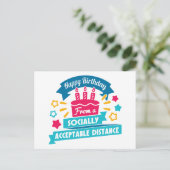 Sociaal Acceptabele Verjaardagsafstand Briefkaart (Staand voorkant)