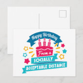 Sociaal Acceptabele Verjaardagsafstand Briefkaart (Voorkant / Achterkant)
