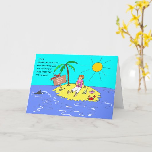 Sociaal Afstand Behoudende Vrouwelijke Grappige Ca Kaart (Gele Bloem)