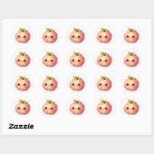 Sociaal Angstige Cute Perzik Sticker (Vel)