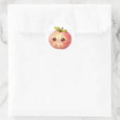 Sociaal Angstige Cute Perzik Sticker (Tas)
