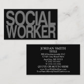 Sociaal Arbeider in zilver en zwart Visitekaartje (Voorkant / Achterkant)