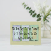 Sociaal Arbeider (Mahandas Gandhi Quote) Briefkaart (Staand voorkant)