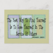 Sociaal Arbeider (Mahandas Gandhi Quote) Briefkaart (Voorkant)