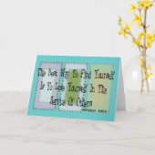 Sociaal Arbeider (Mahandas Gandhi Quote) Kaart (Gele Bloem)