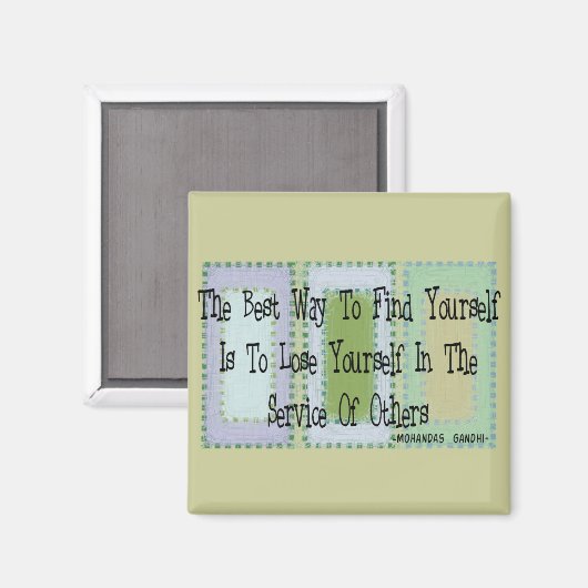 Sociaal Arbeider (Mahandas Gandhi Quote) Magneet (Voorkant / Achterkant)