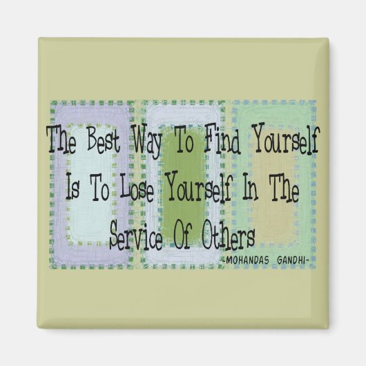 Sociaal Arbeider (Mahandas Gandhi Quote) Magneet (Voorkant)