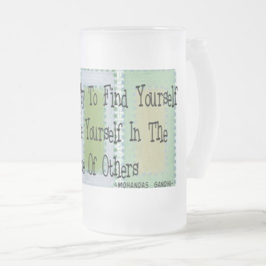 Sociaal Arbeider (Mahandas Gandhi Quote) Matglas Bierpul (Voorkant rechts)