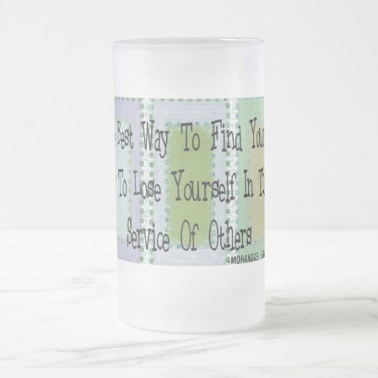 Sociaal Arbeider (Mahandas Gandhi Quote) Matglas Bierpul (Center)