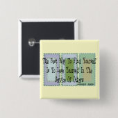 Sociaal Arbeider (Mahandas Gandhi Quote) Vierkante Button 5,1 Cm (Voorkant /achterkant)