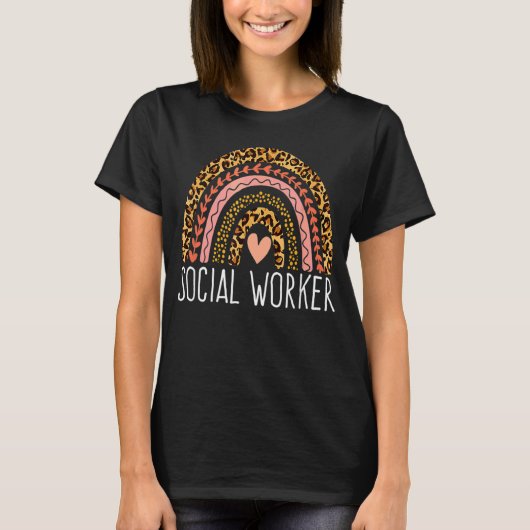 Sociaal Arbeiderschap Leopard Rainbow 2022 T-shirt (Voorkant)