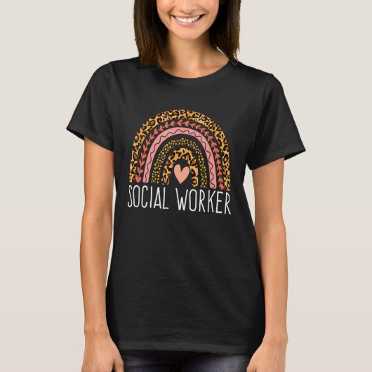 Sociaal Arbeiderschap Leopard Rainbow 2022 T-shirt (Voorkant)