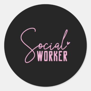 Sociaal Arbeidspersoneel Ronde Sticker