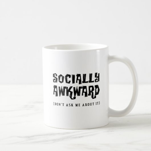 Sociaal Awkward Funny Mug Koffiemok (Rechts)