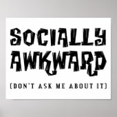 Sociaal Awkward Funny Poster (Voorkant)