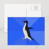 Sociaal Awkward Penguin ("Aanpassen" om tekst toe  Briefkaart (Voorkant / Achterkant)