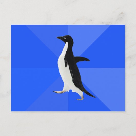 Sociaal Awkward Penguin ("Aanpassen" om tekst toe  Briefkaart (Voorkant)