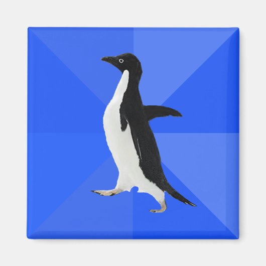 Sociaal Awkward Penguin ("Aanpassen" om tekst toe  Magneet (Voorkant)