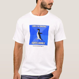 Sociaal Awkward Penguin Funeral Meme T-Shirt