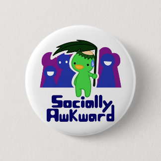 Sociaal Awkward Ronde Button 5,7 Cm