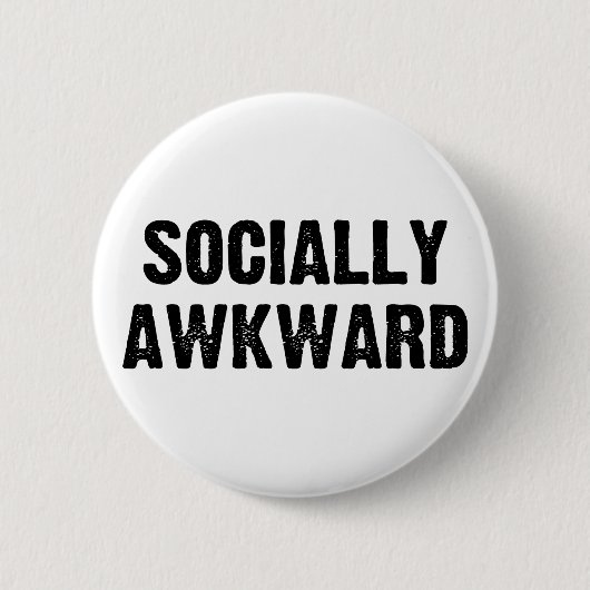 Sociaal Awkward Ronde Button 5,7 Cm (Voorkant)