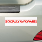 Sociaal Awkward Stamp Bumpersticker (Op auto)