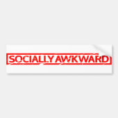 Sociaal Awkward Stamp Bumpersticker (Voorkant)